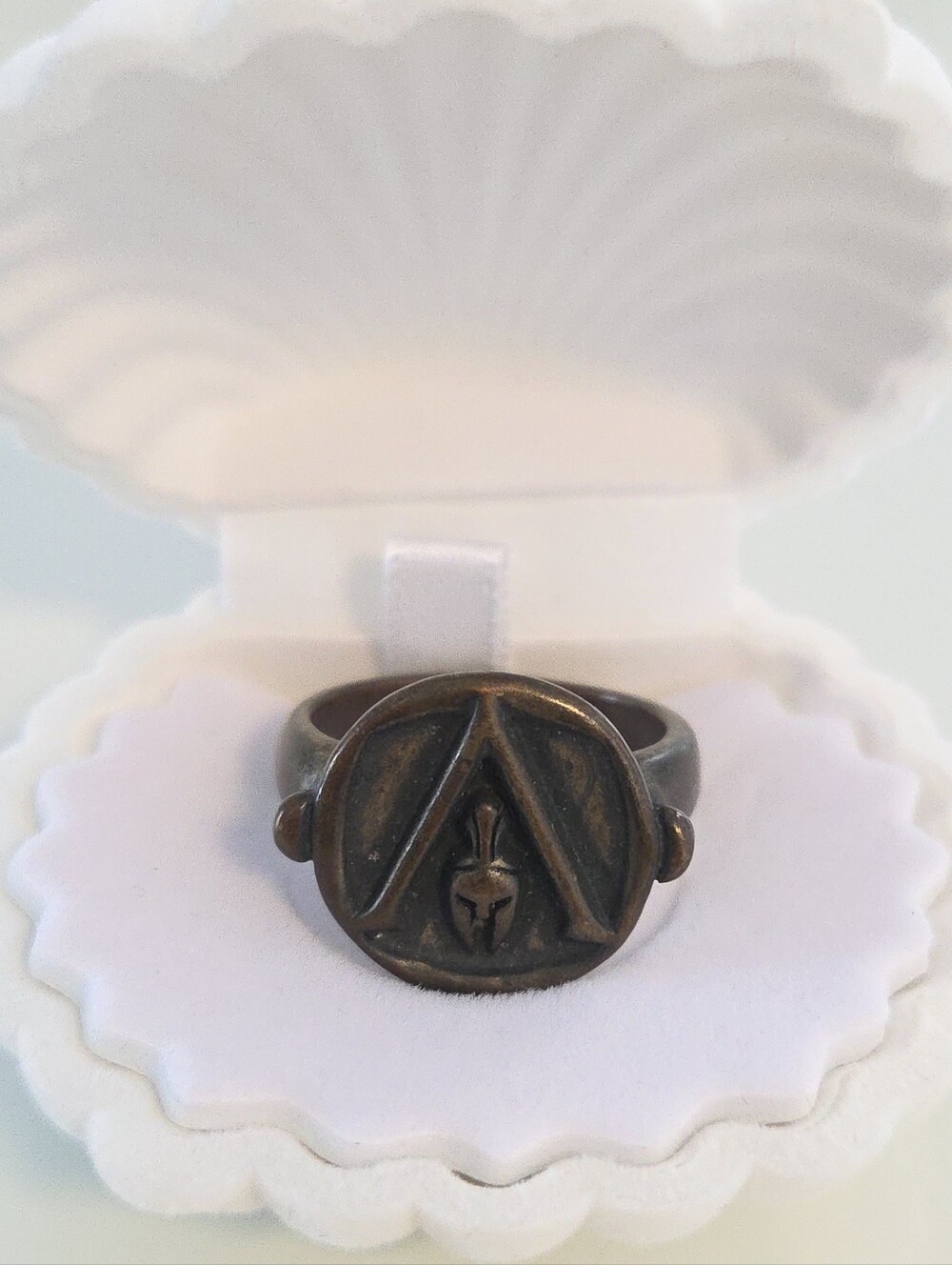 Greek Spartan Bronze Signet Ring